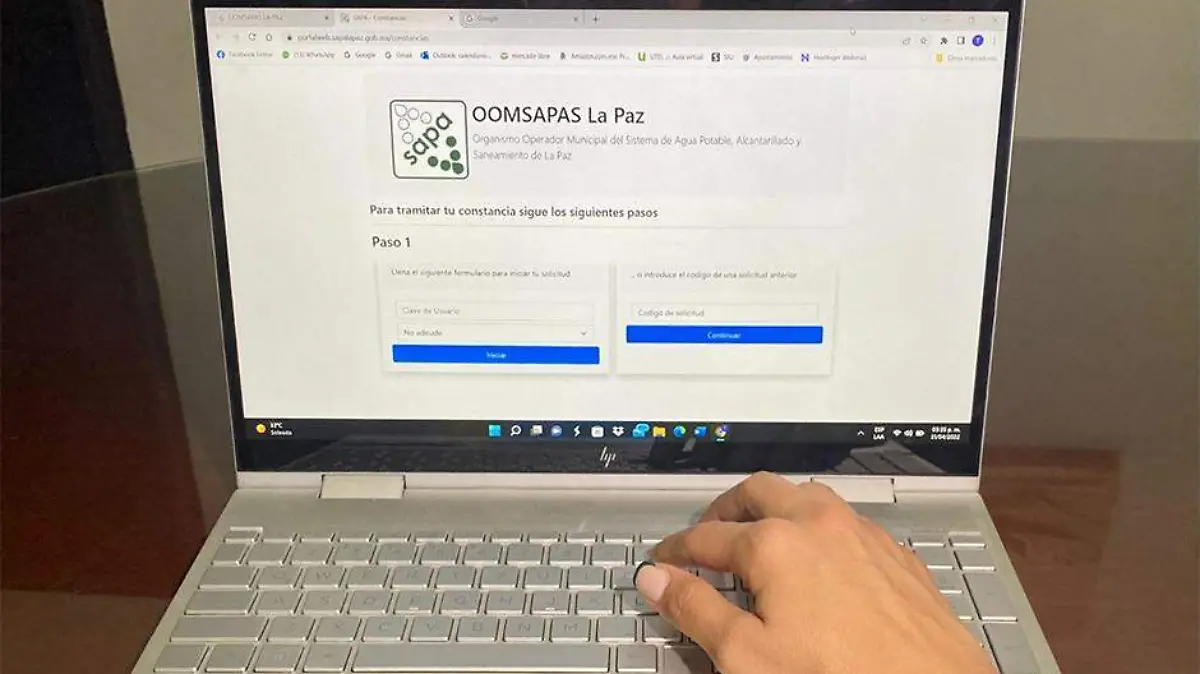 tramitar linea constancia SAPA