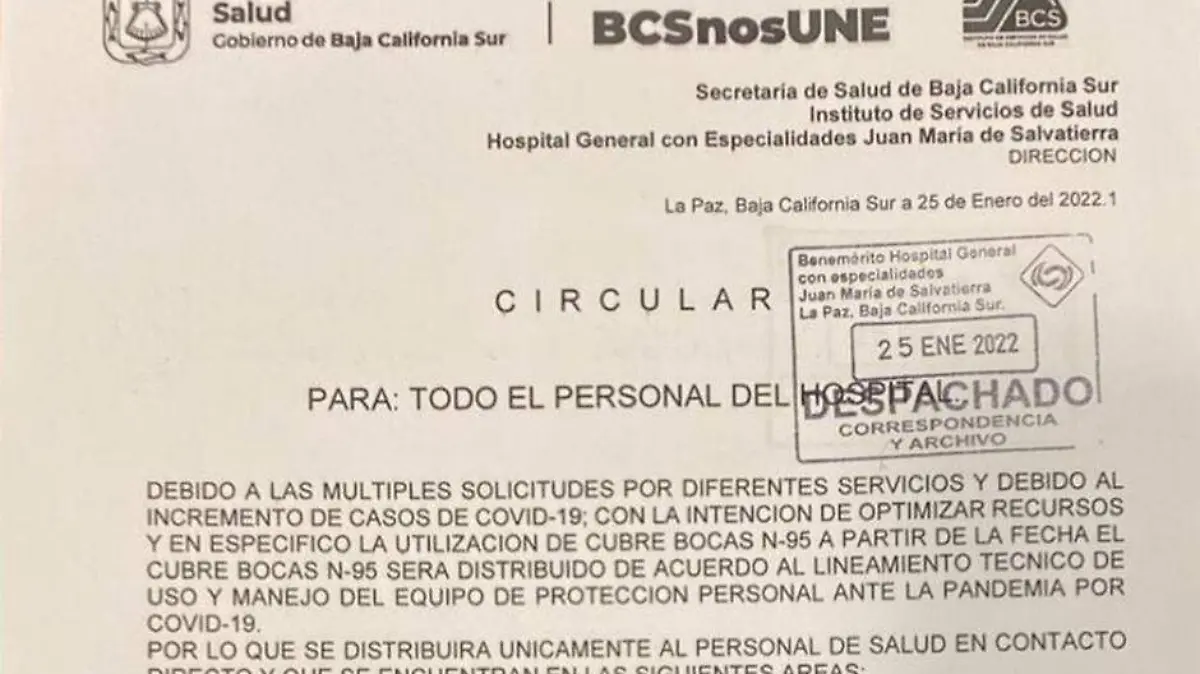 Limitan crubebocas en el hospital Salvatierra 1