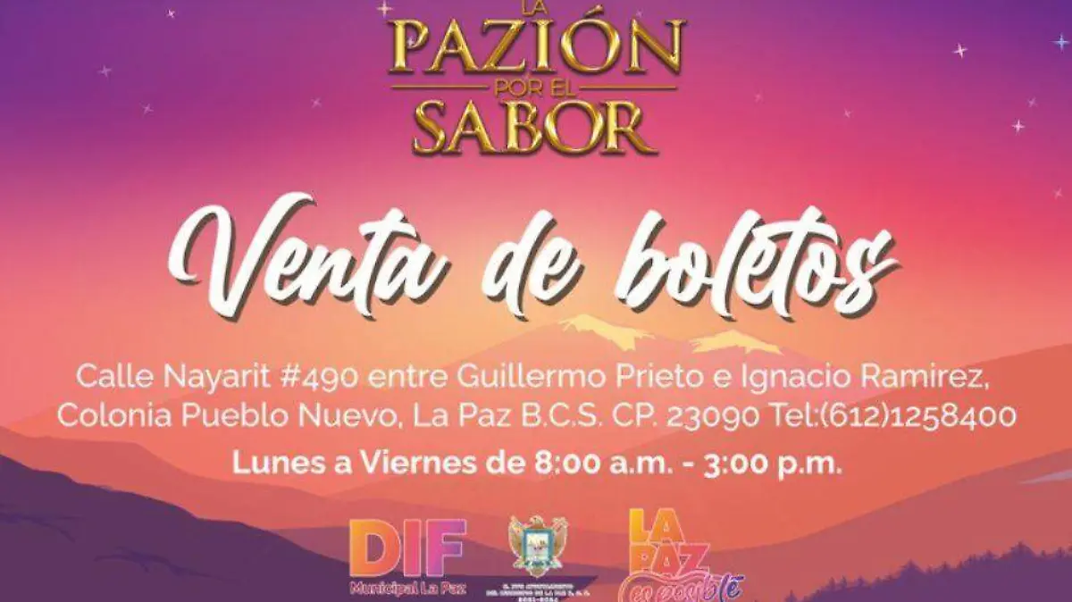Boletos Pazión por el sabor