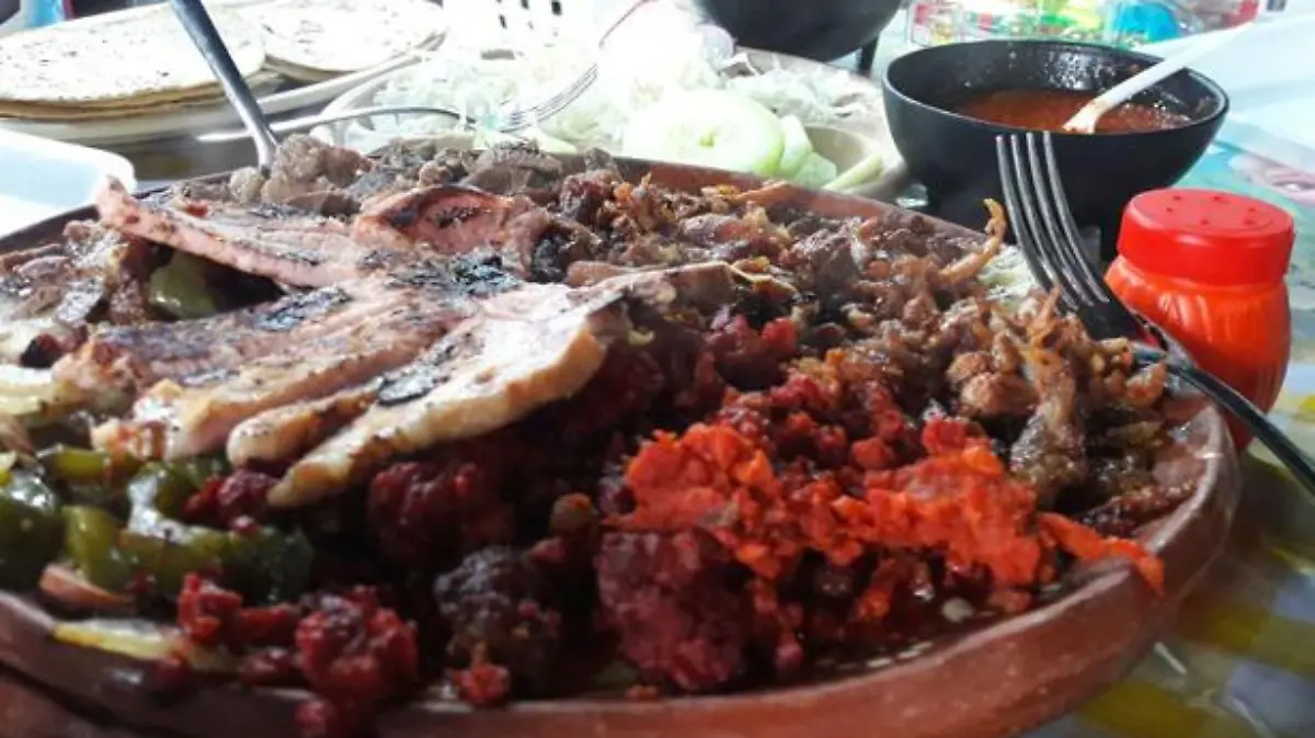 Comida tipica mexicana puesto