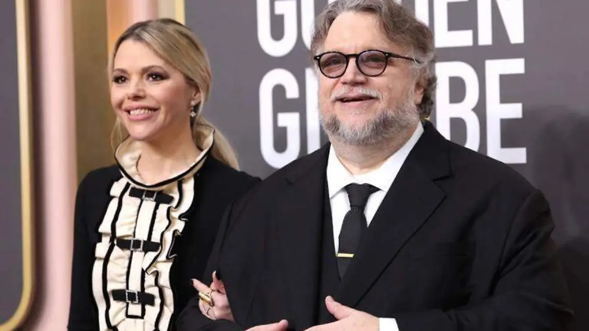 Guillermo del Toro y Kim en los Golden Globes
