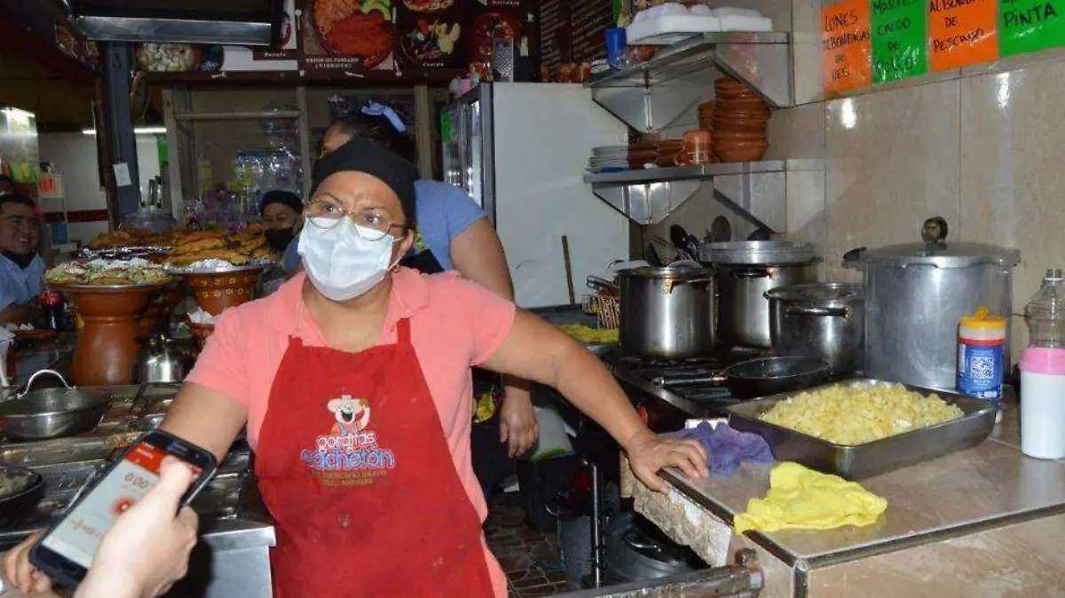 Comerciante del mercado Madero La Paz