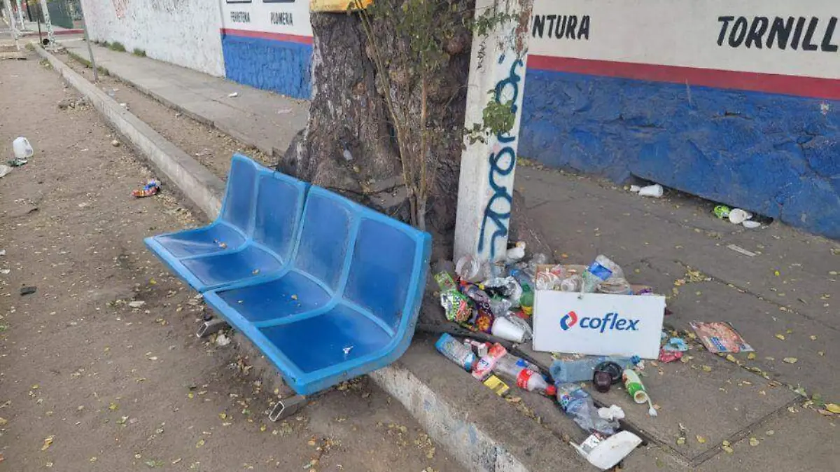 Basura en las calles de La Paz