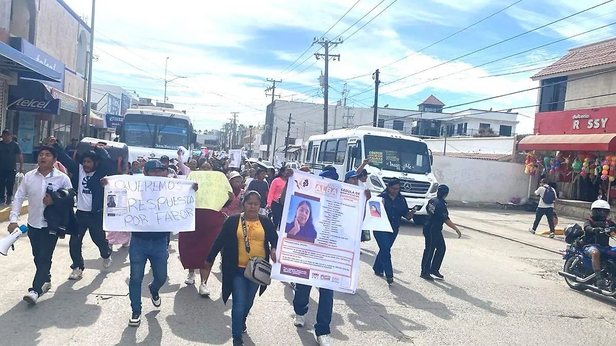 manifestacion por joven desaparecida en cabo san lucas