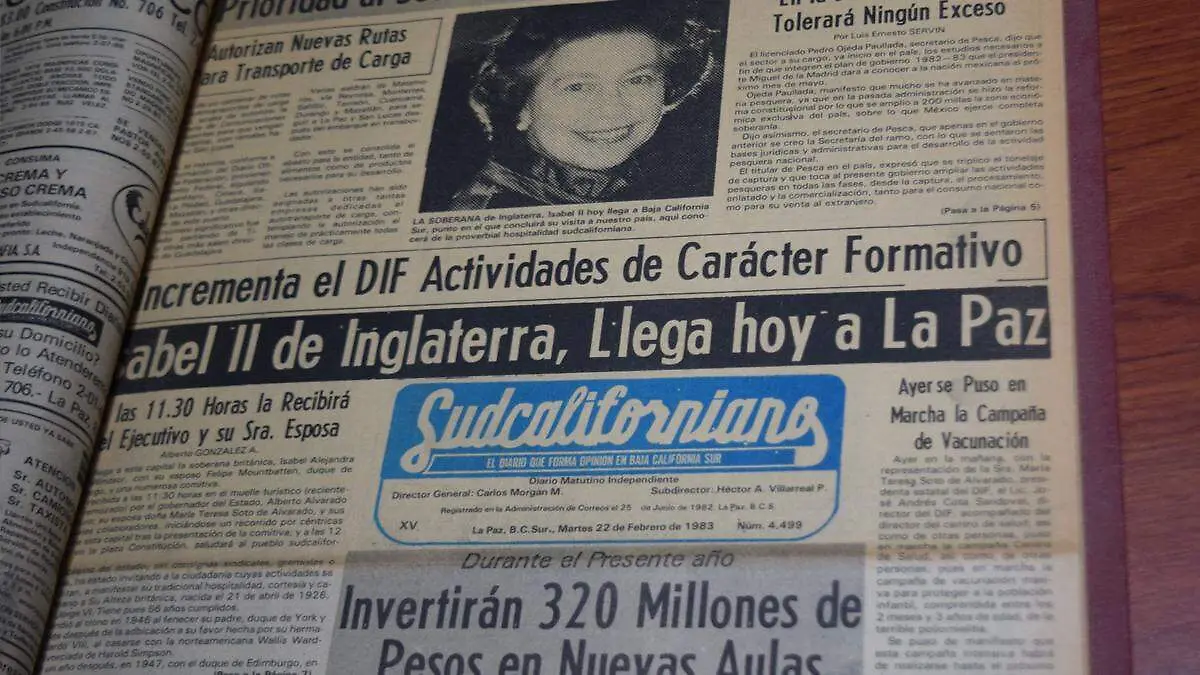 Reina Isabel II 22 febrero 1983