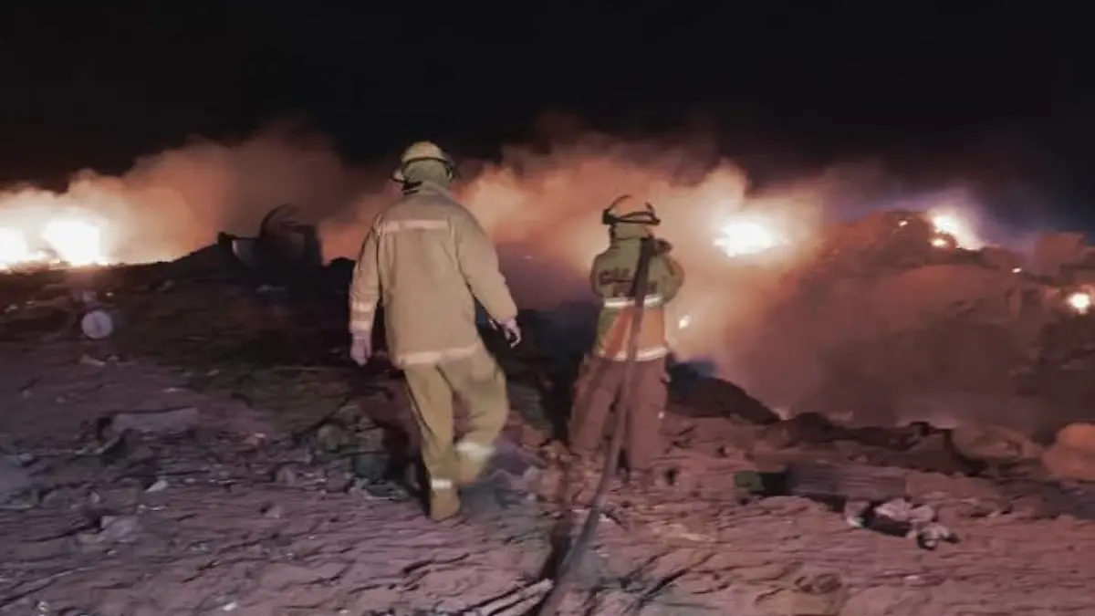 incendio relleno sanitario la paz