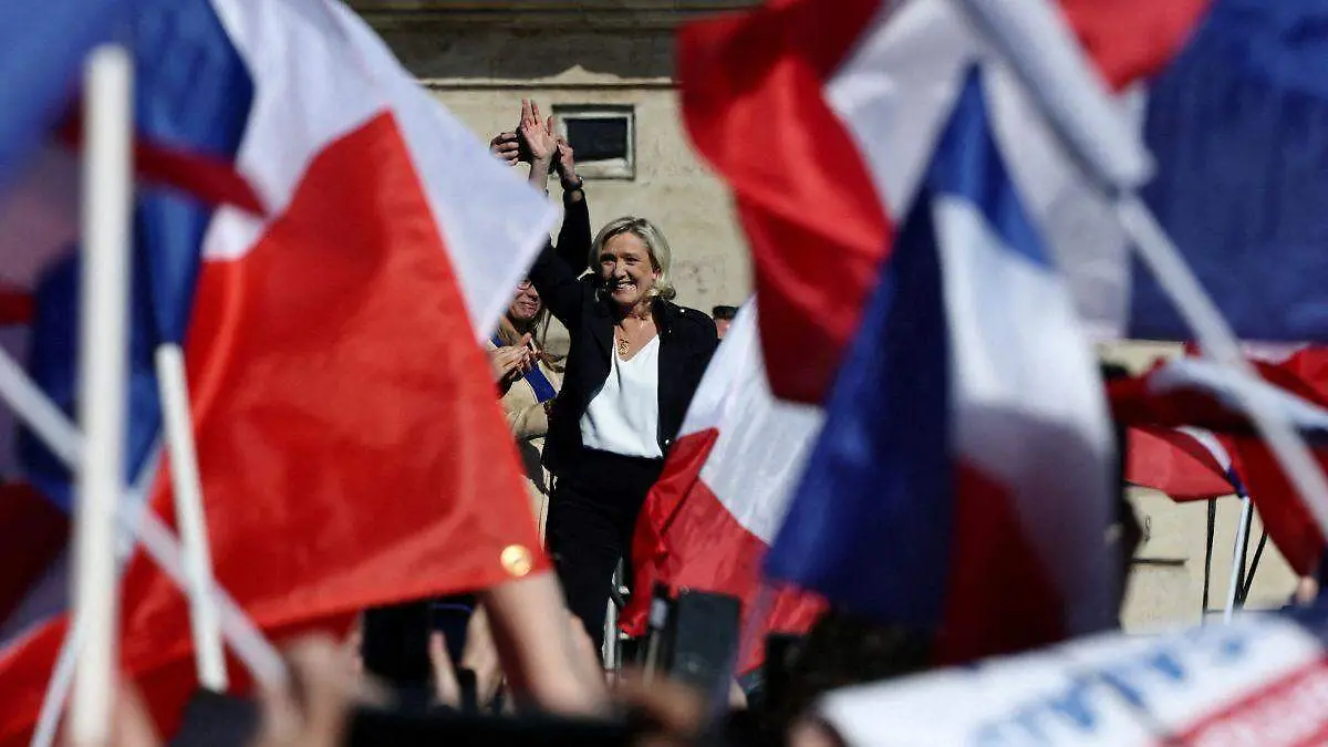Manifestación Marine Le Pen