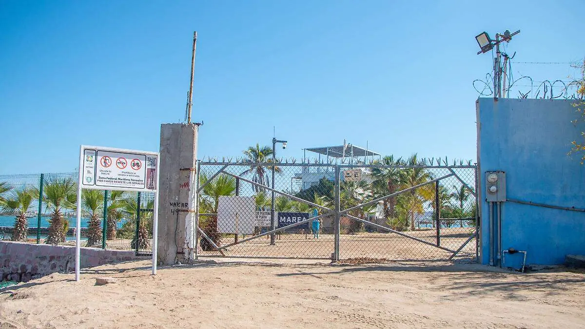 acceso a playas cerrado en la paz