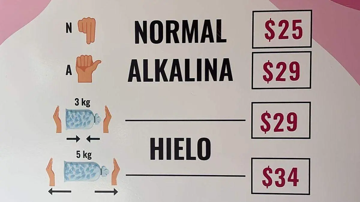 lengua de señas en purificadora de agua en la paz