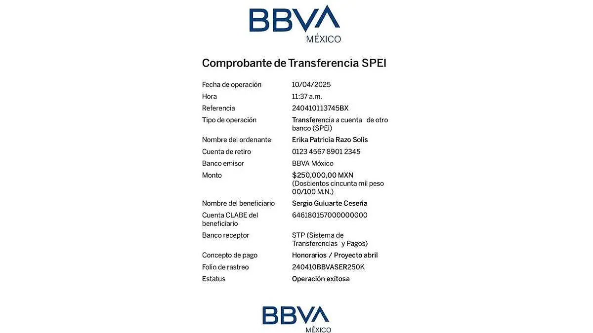 comprobante vaucher desafuero