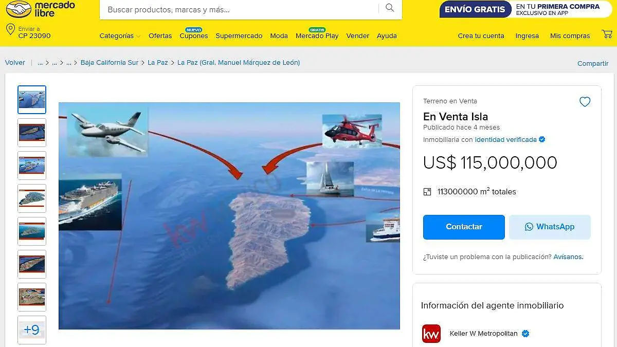 venta de isla cerralvo en mercado libre