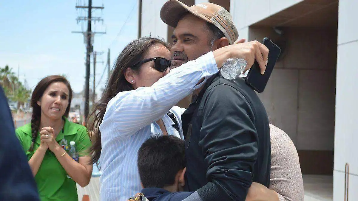Pescador Fabian al salir del arresto