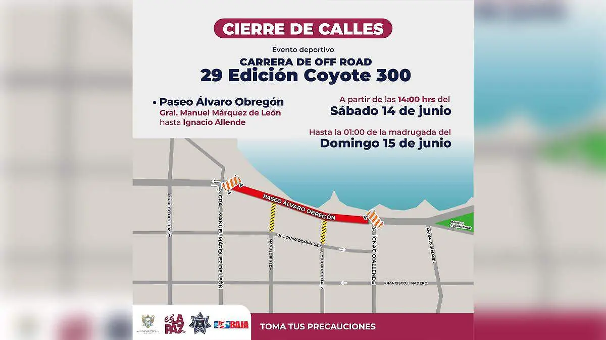 malecon cierre 14 junio