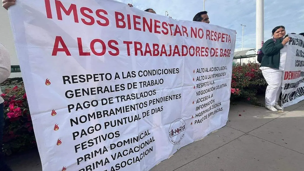 pancarta peticiones imss bienestar