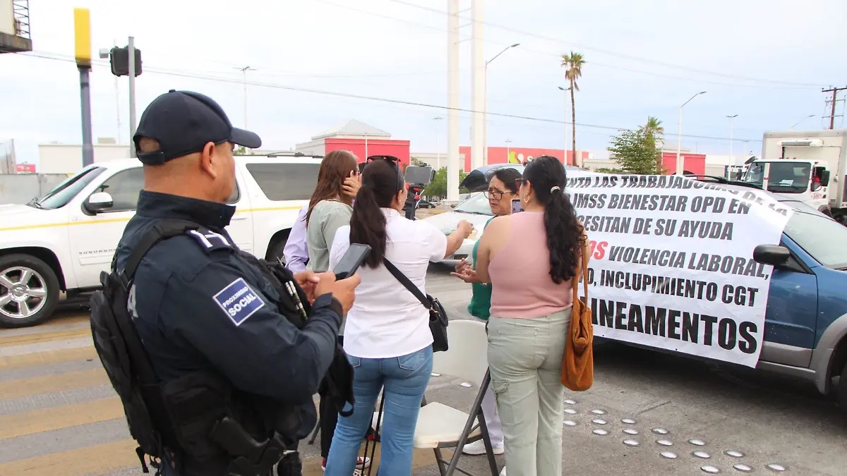protesta trabajadores imss bienestar la paz bcs 1