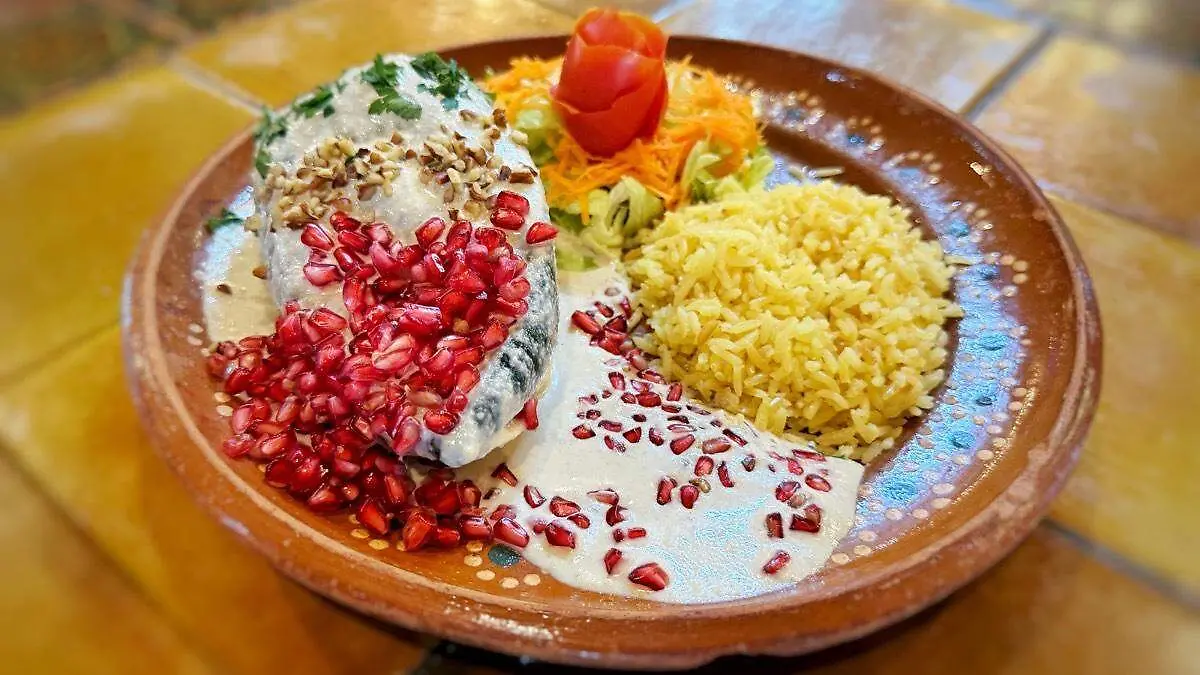 Platillo chile enogada el zarape