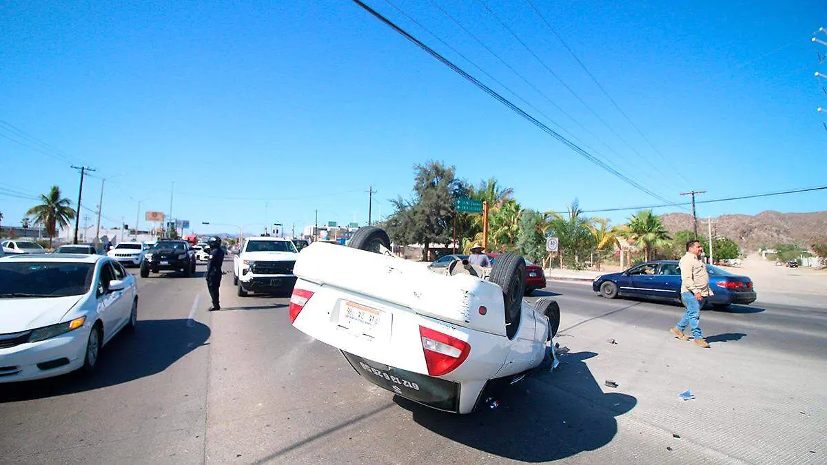 choque en calles de la paz