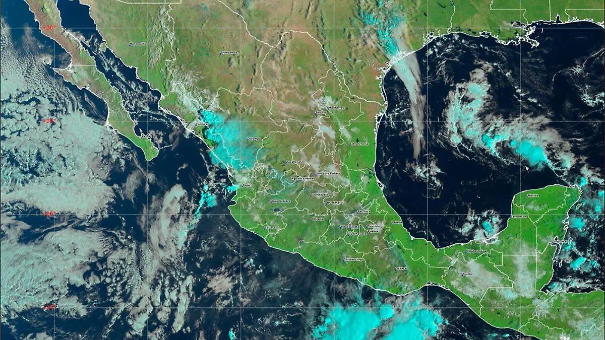 vista satelital del estado del tiempo de mexico