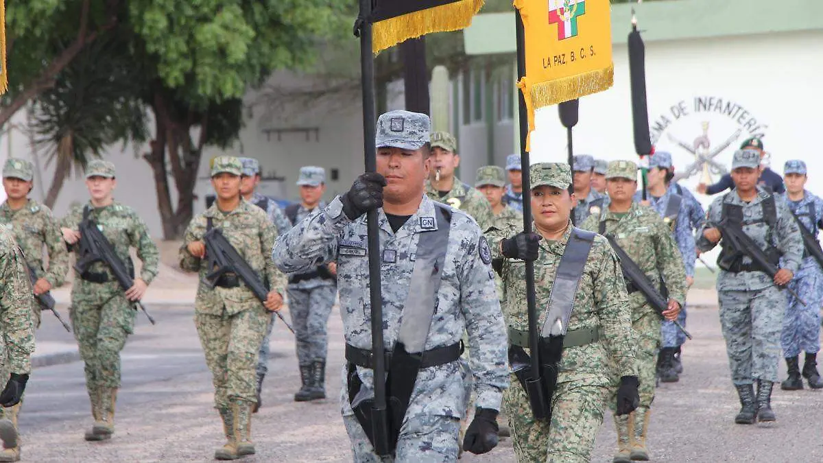 escolta militar mixta desfile 20 de noviembre