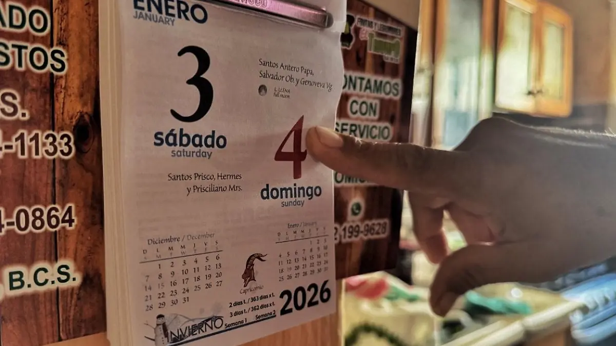 Calendario enero
