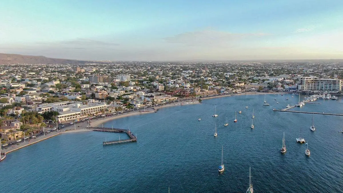 Vista aérea bahía de La Paz