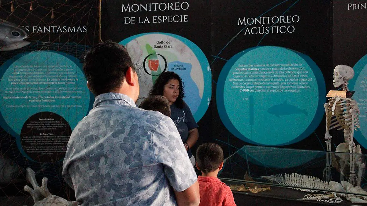 padre-con-hijos-en-el-museo-de-la-ballena