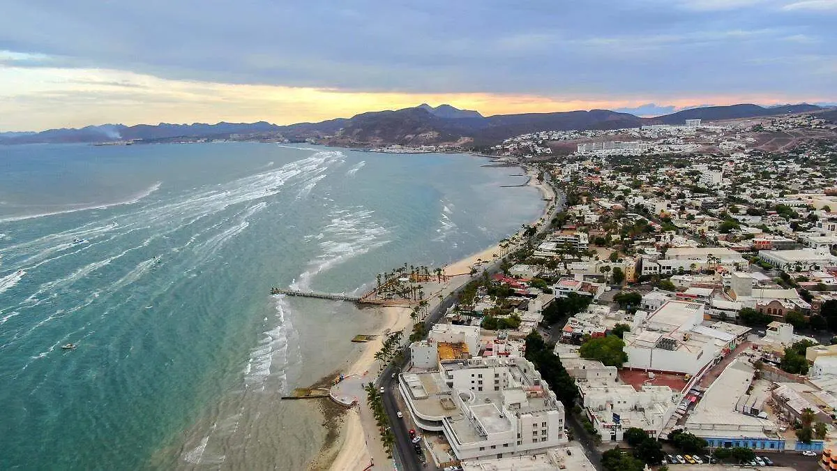 Vista aérea malecón La Paz