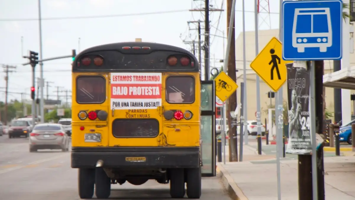 Transporte protesta