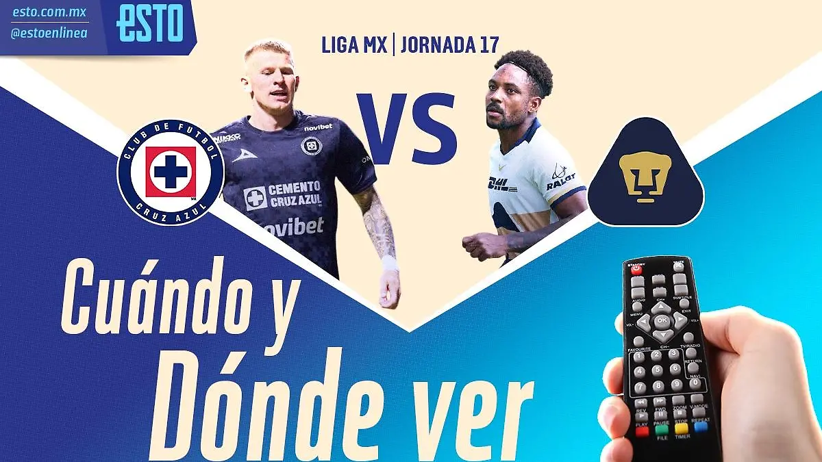 ¿Cuándo y dónde ver el Cruz Azul vs Pumas? /Arte: Abril Hernández