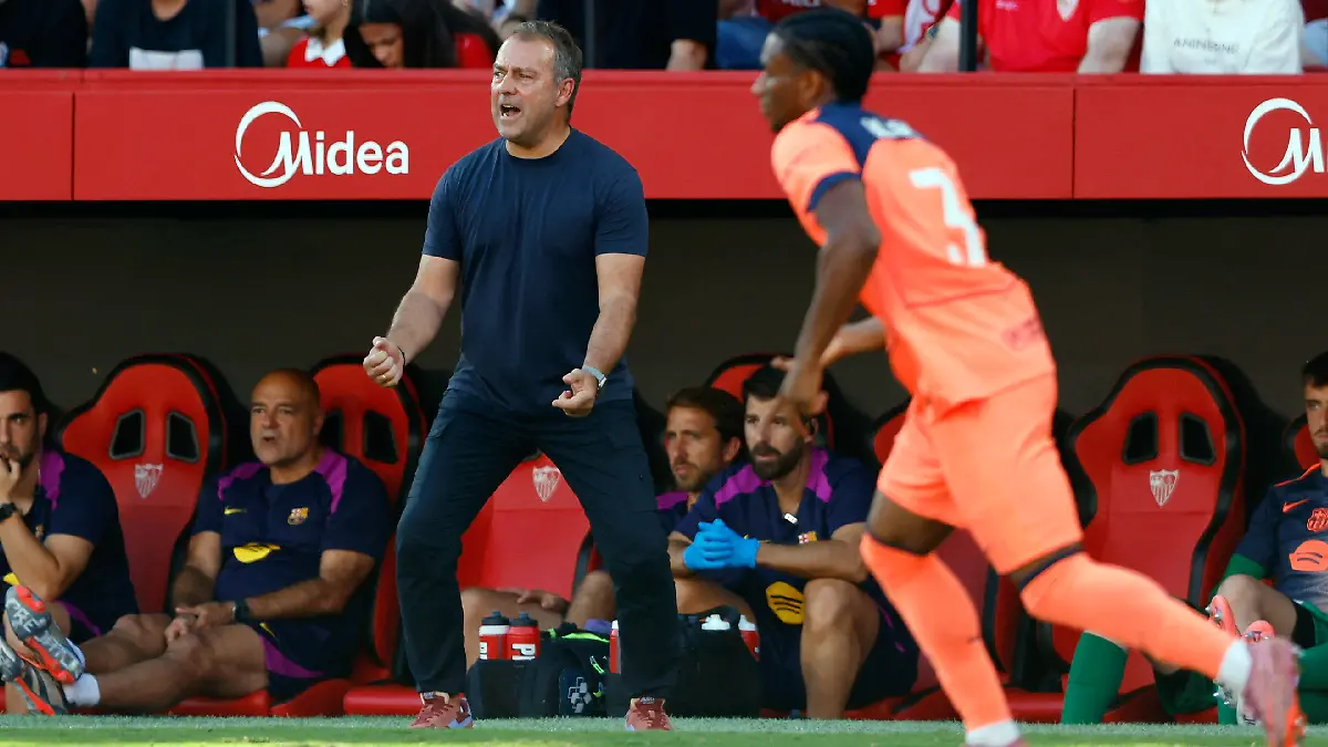 Hansi Flick habla sobre sus efusivos festejos / Foto: Reuters