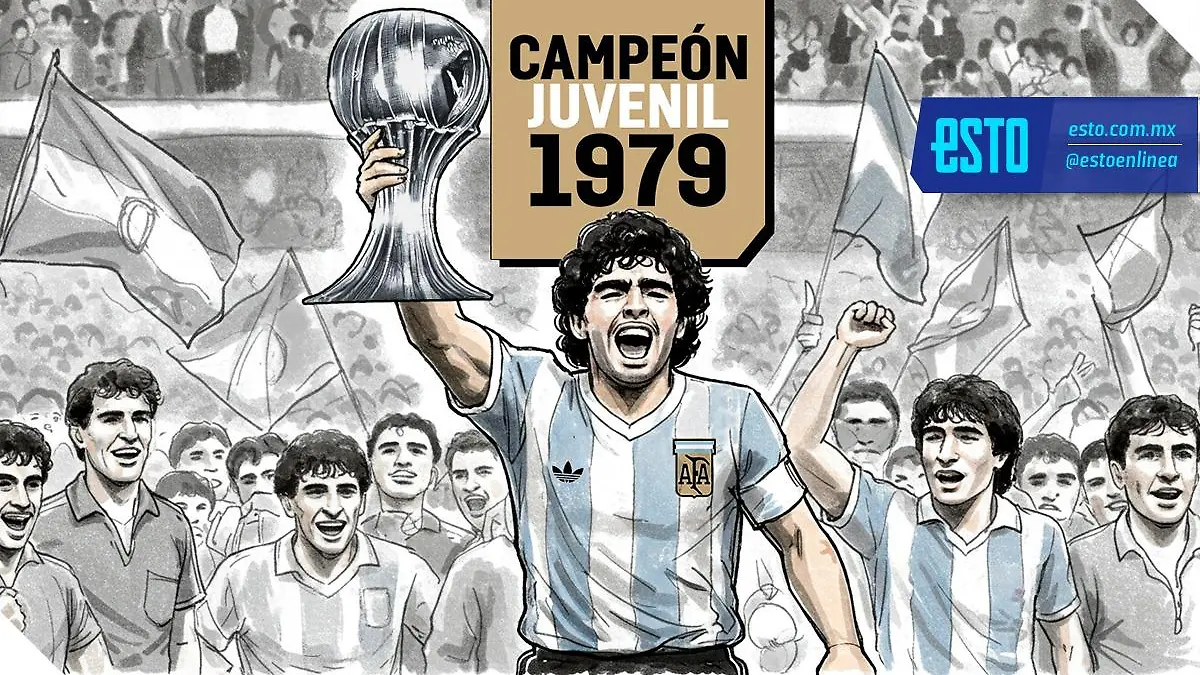 Maradona inició su legado de éxitos con la albiceleste en 1979