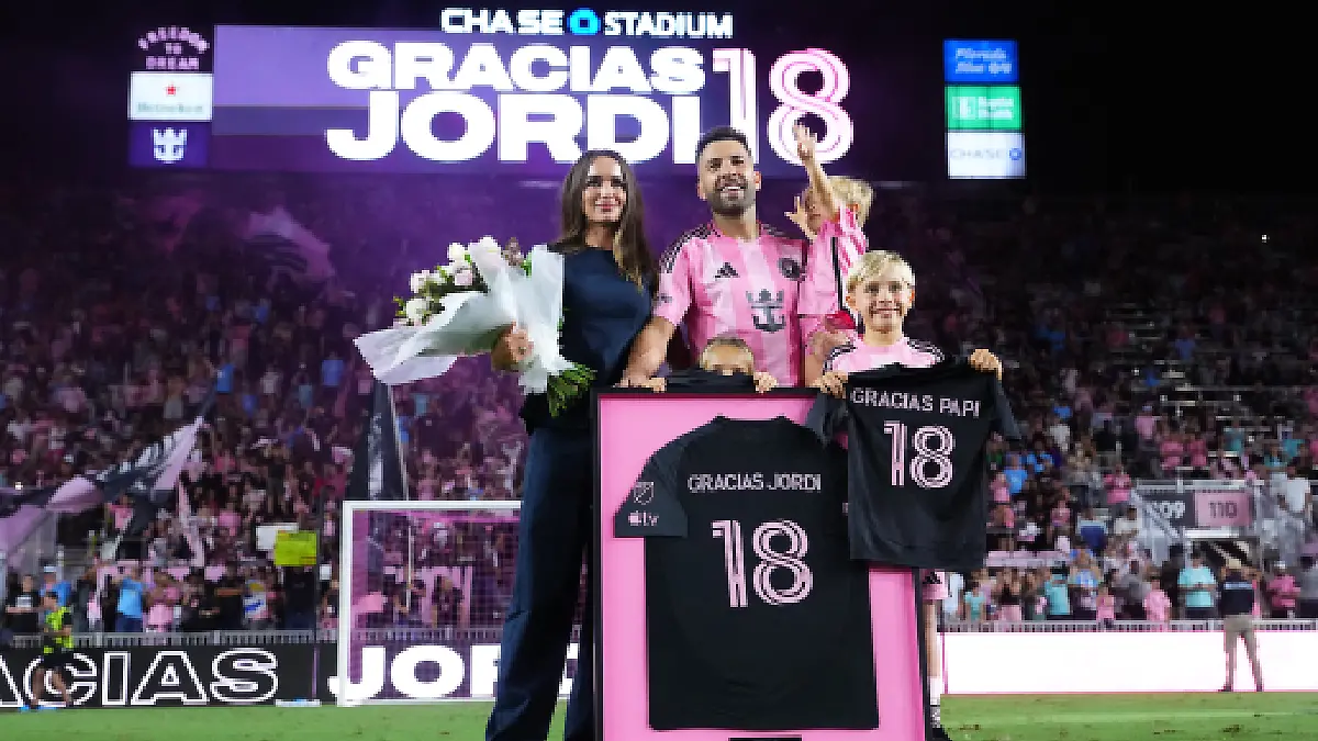 Inter Miami le hace homenaje a Jordi Alba. Foto: AFP