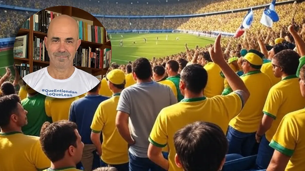 Eduardo Sacheri suele escribir cuentos de futbol como parte de su obra / Foto: Generada con Grok