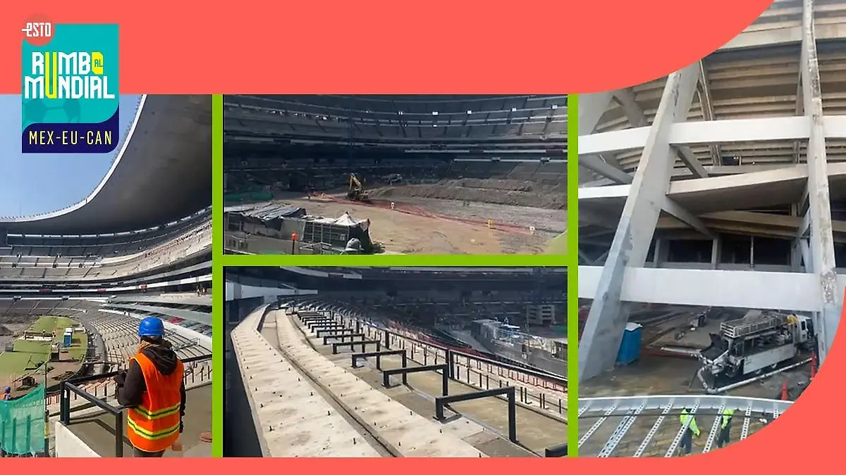 El Estadio Azteca comienza a tomar forma, pero todavía luce lejos de la versión esperada / Arte: Noé López