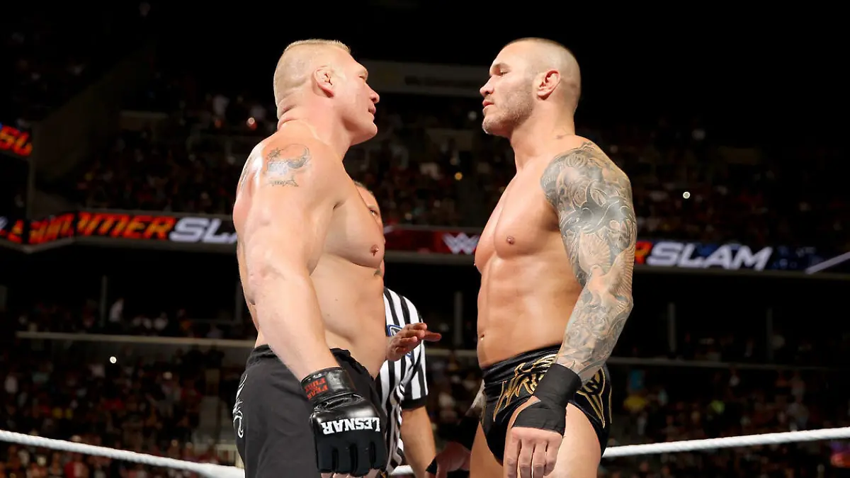 Brock Lesnar venció por KO a Randy Orton   Foto  Cortesía WWE