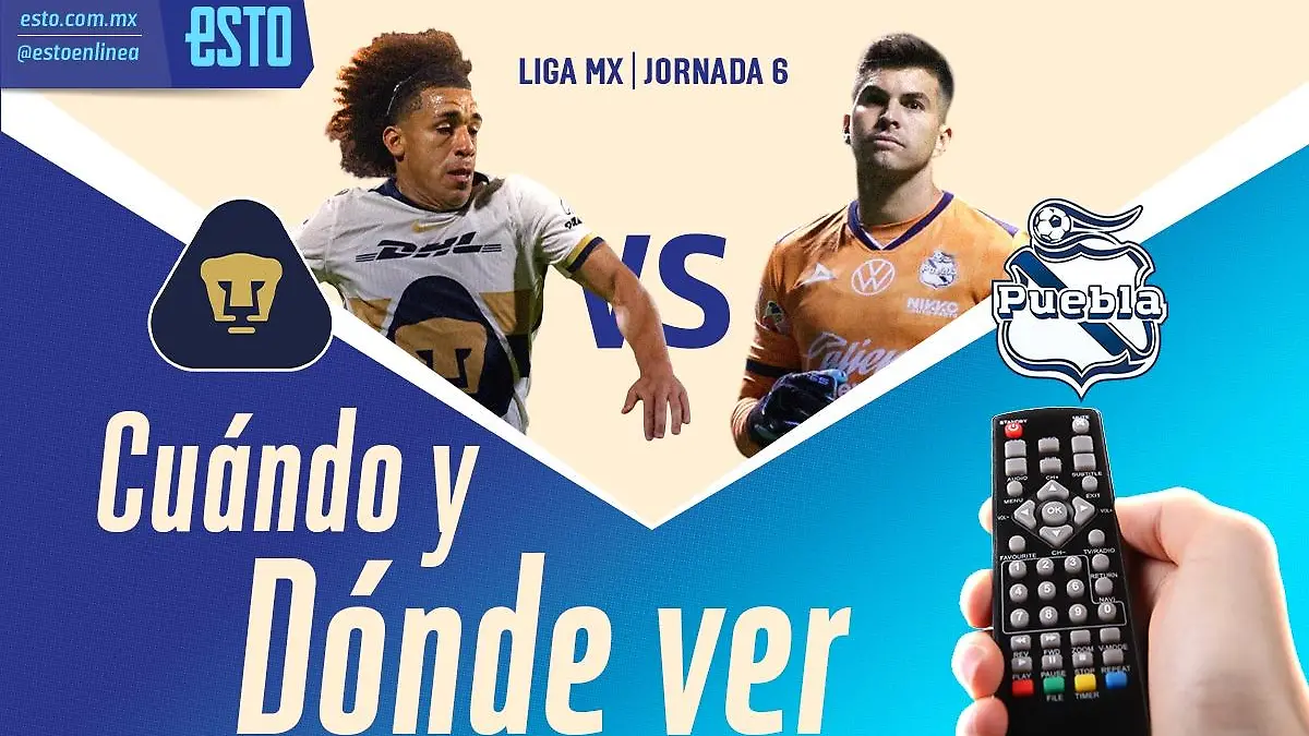 Pumas y Puebla se encuentran en la jornada 6 del Clausura 2025 / Arte: Abril Hernández