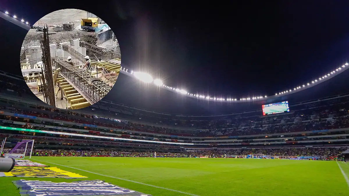 Así se ven los primeros avances de la remodelación del estadio Azteca