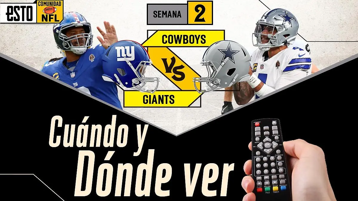 Fecha y hora del Dallas vs Giants