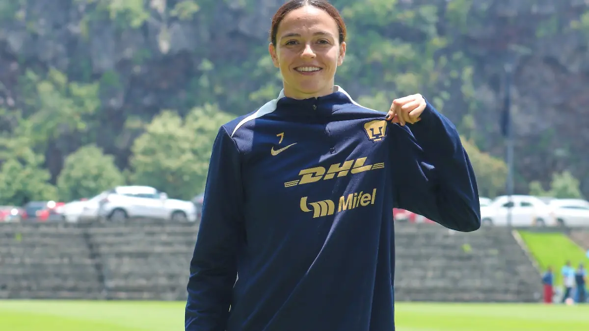 Ribeiro está enamorada de Pumas. FOTOS OSWALDO FIGUEROA