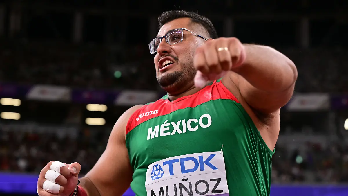 Uziel Muñoz gana la plata en lanzamiento de bala en el Mundial de Atletismo   FOTO AFP