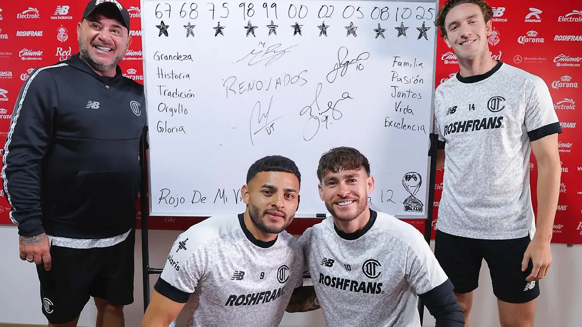 Toluca renovó a los protagonistas de su último título. Foto  Cortesía Deportivo Toluca