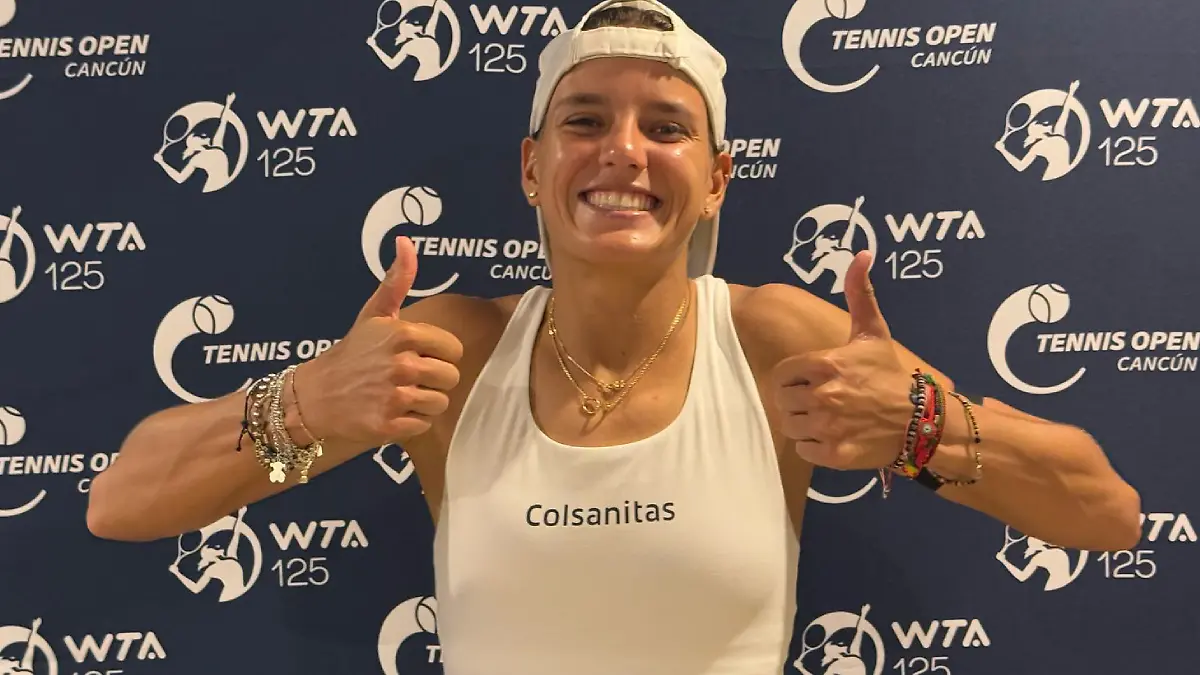 Emiliana Arango vapor la final en Cancún. FOTO: EDUARDO PIGEÓN