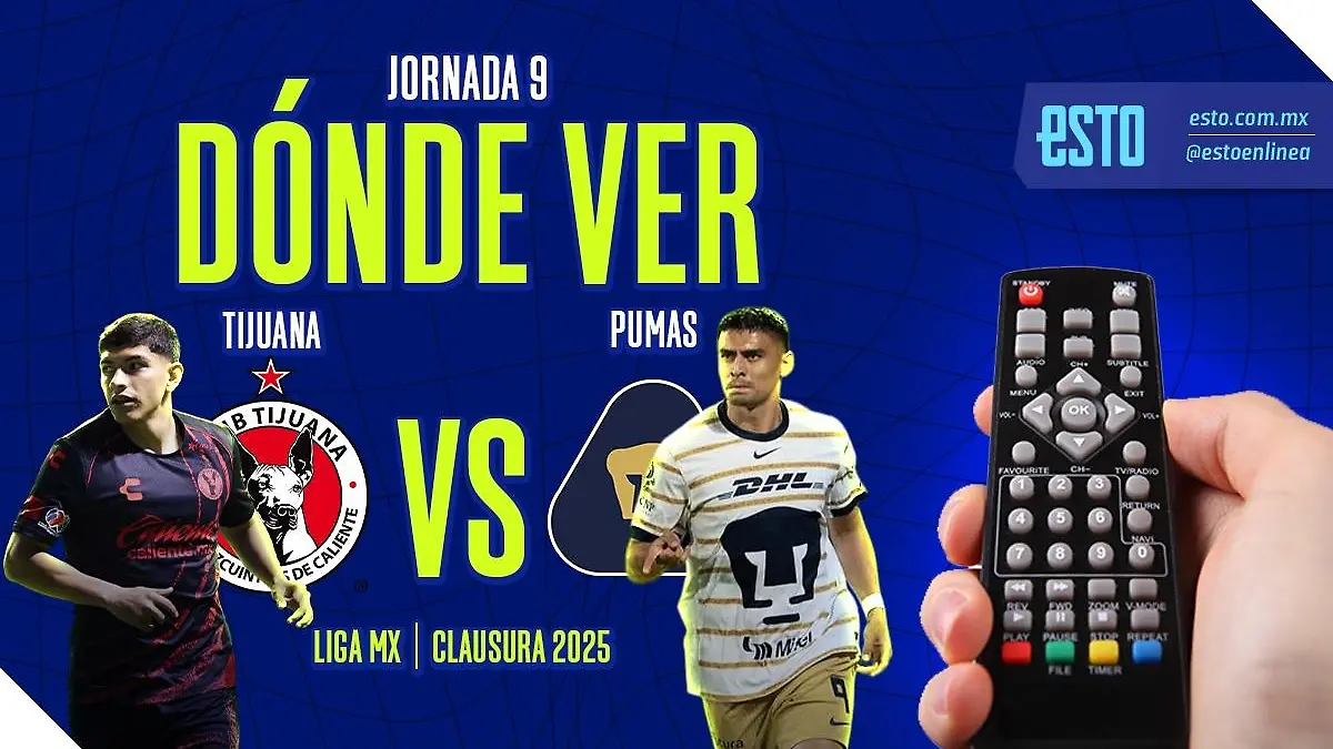 Cuándo y dónde ver el partido de Xolos vs Pumas