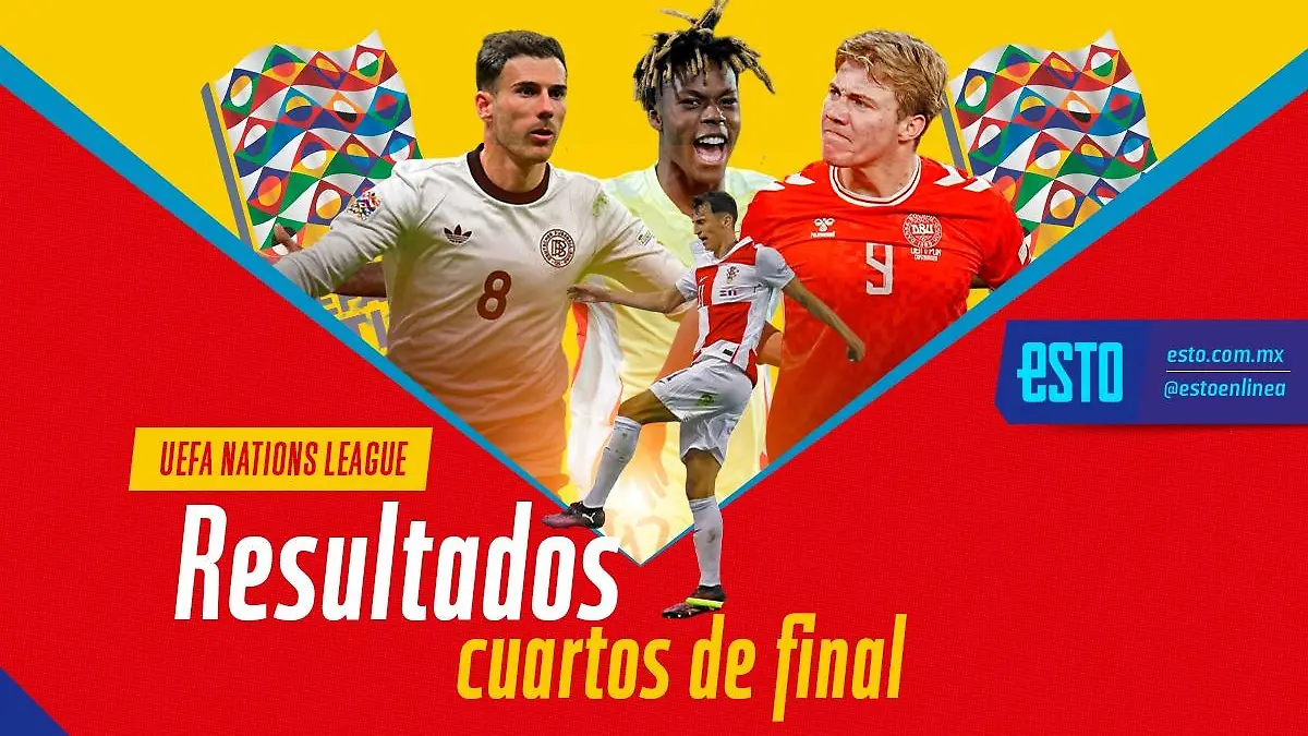Los cuartos de final de ida de la Nations League se disputaron esta tarde / Arte: Noé López