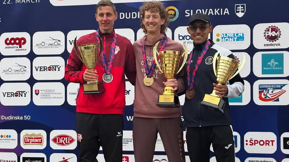 José Luis Doctor fue tercero en Dudinska 50. Foto: @COM MX