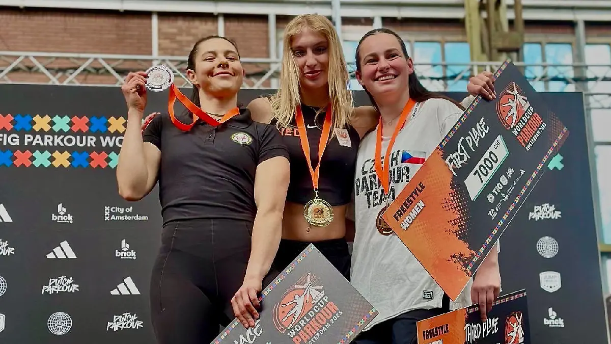 Ella Bucio gana medalla de plata en Copa del Mundo de Parkour / Foto: @Conade