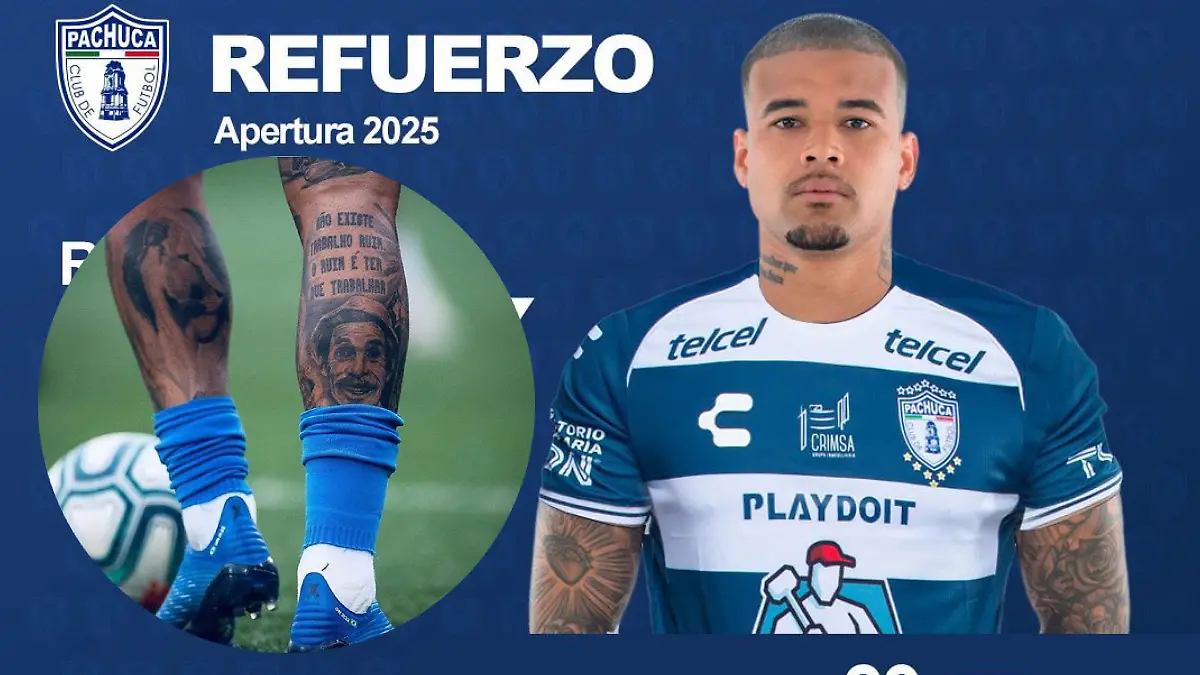 Robert Kenedy es nuevo jugador del Pachuca / Foto: TW Pachuca