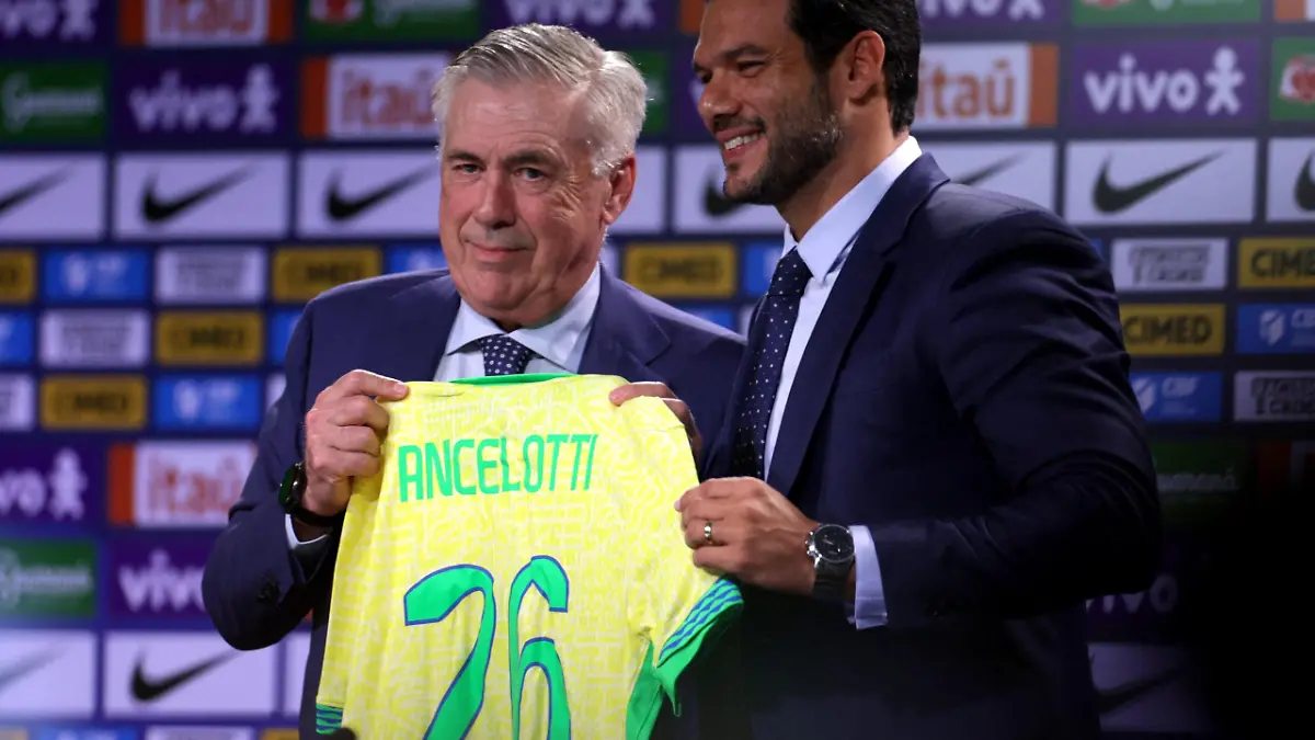 Brazil unveils new coach Carlo Ancelotti