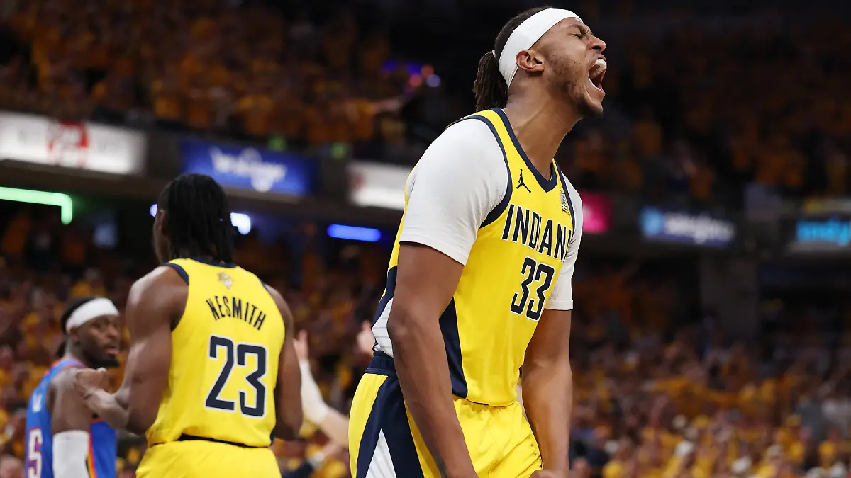 Los Pacers celebran su segundo triunfo en la serie / Foto: AFP