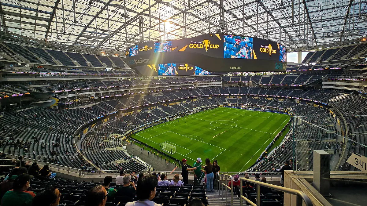 SoFi Stadium estuvo vacío en el México vs República Dominicana por miedo a redadas FOTOS OSWALDO FIGUEROA    ENVIADO